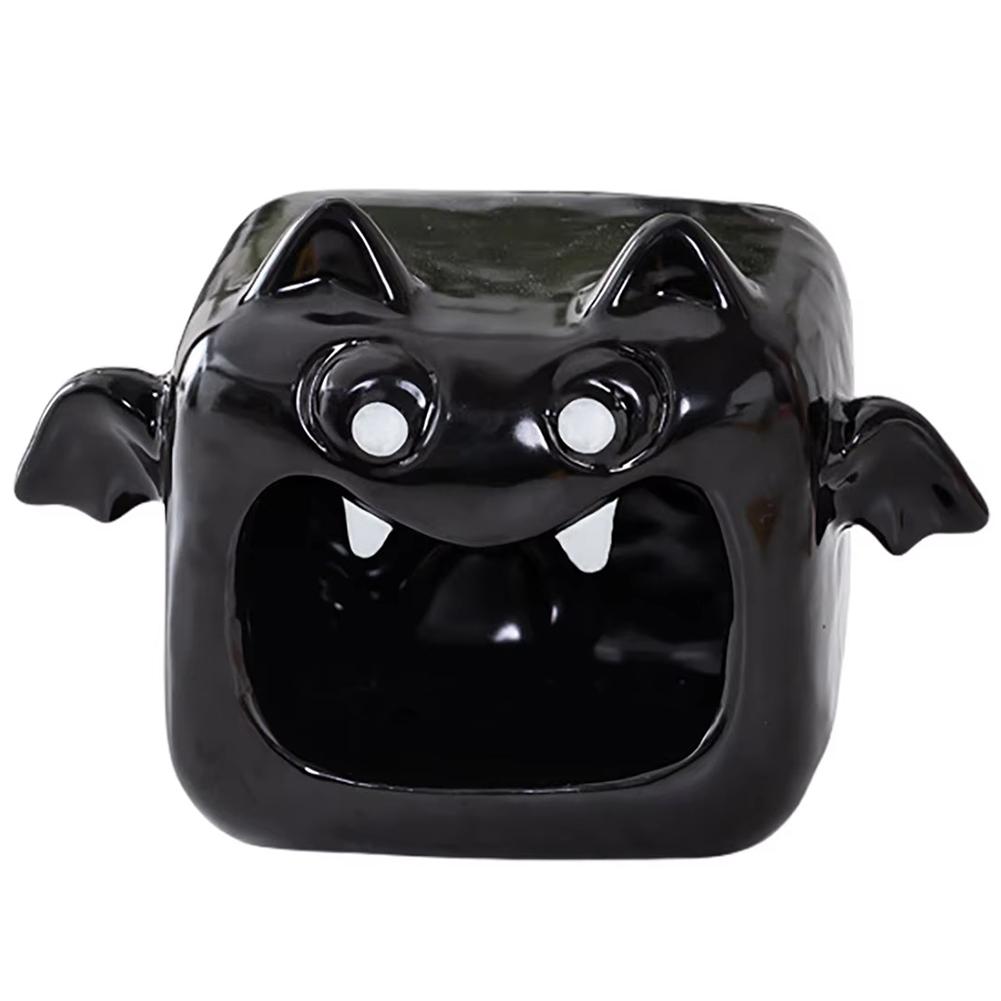 Halloween Ceramic Ghost Candle Holder Candlestick Candy Storage Ceramic Ghost Candlestick for Party Centerpieces Decor