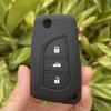2 3 4 Button Silicone Car Key Case Cover Protect Shell Skin For Toyota Corolla Rav4 C-Hr Yaris Aygo Avensis Scion Vitz Flip Key