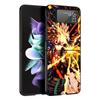 Bakugou Katsuki MHA My Hero Coque de téléphone noire Pour Samsung ZFlip7 ZFlip6 ZFlip5 ZFlip4 ZFlip3 5G Rigide Protectrice Galaxy Z Flip 3 4