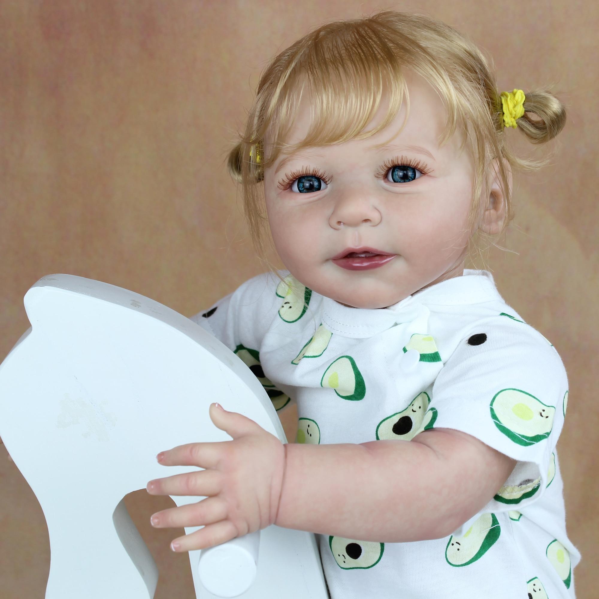 BZDOLL 55 см 3D-краска кожи мягкая силиконовая кукла реборн игрушка для девочки — фото 7