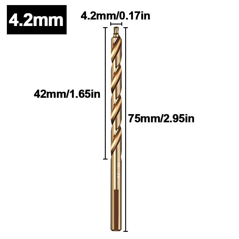 Cobalt Step Drill Bit M35 High Speed Steel Straight Shank 3-13mm HSS Twist Bit for Metal Stainless Steel Iron Drilling
