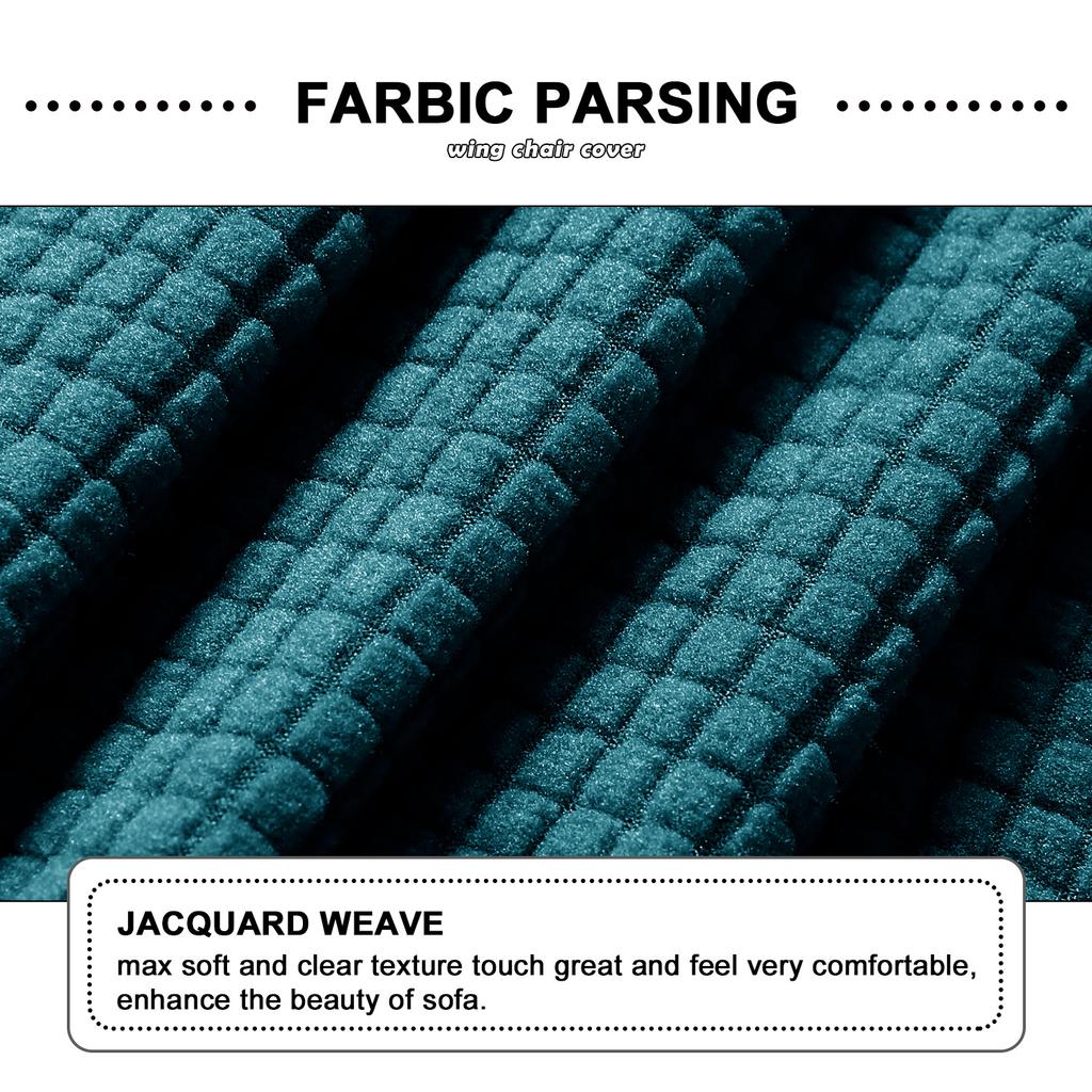 Curved Armless Chair Cover Slipcover Dining Chair Cover, Reusable Wingback Side Chair Slipcovers Covers Modern Chair Seat Slipcover Washable