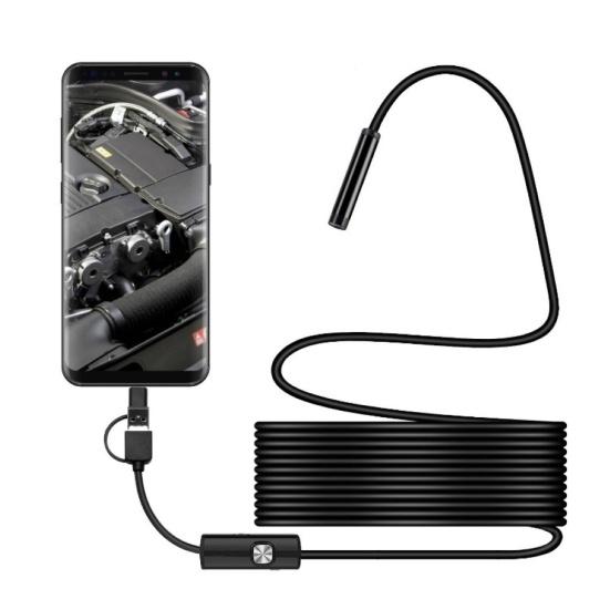 1/2/5m Micro USB Endoscope Inspection Camera Type-C Waterproof for Android Phone