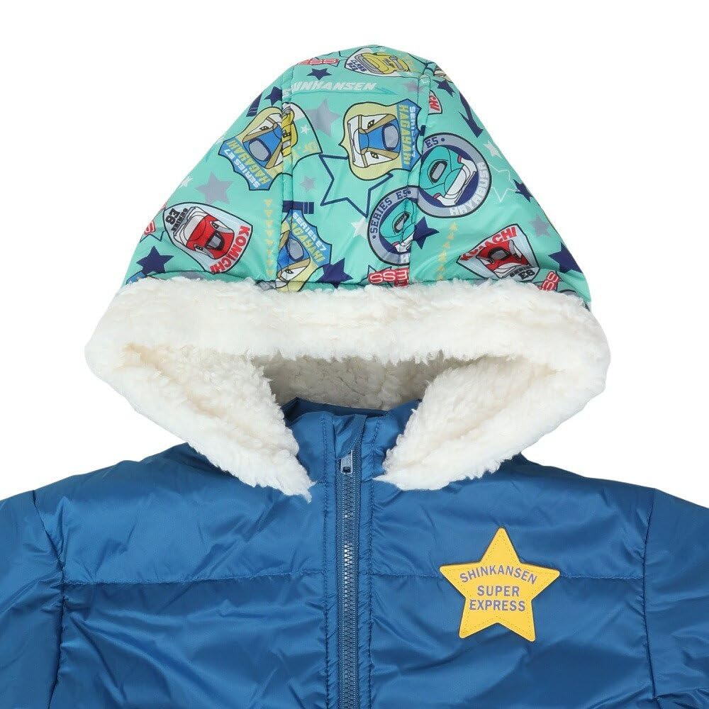 Marie Claire Kids' Snow Jumpsuit, Shinkansen, Perfect for Snow Play, Water-Repellent, Padded, Fleece-Lined, Hooded, 144350, Green, MNT 90