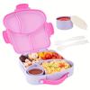 1pc Leakproof Lunch Box with Cutlery, Bento Lunch Box with Handle, Perfect Portable Salad Box Snack Box Food Storage Box for Work, Travel and Picnic