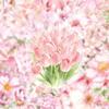 50PCS Cute Pink Flower PET Sticky Sticker Aesthetic Tear Open DIY Decoration Scrapbooking Stationery Supplies
