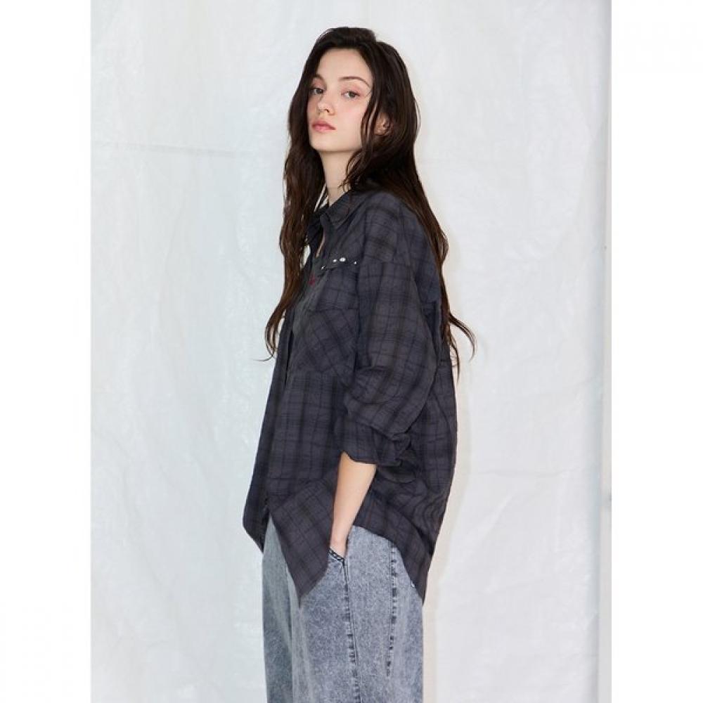 Egoist Back Open Check Shirt  Es2wb560 