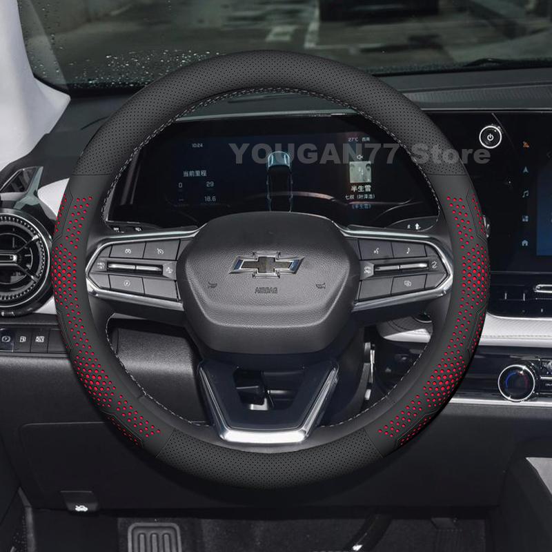Leather Car Steering Wheel Cover For Chevrolet Equinox 2017-2023 Covers For Covers Auto interior Chevrolet Equinox Accessories jt2