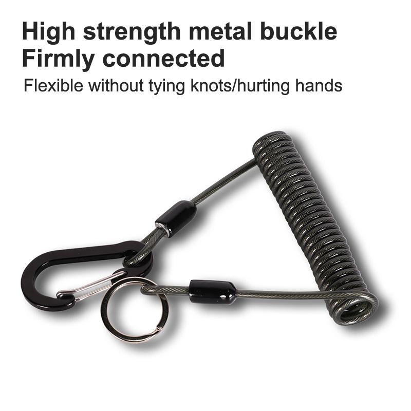 Rybářské lanko proti ztrátě spirálové pružinové lanko na kleště na nástrahy ocelové pružinové lanko elastická spirálová šňůra strečové lanko rybářské příslušenství