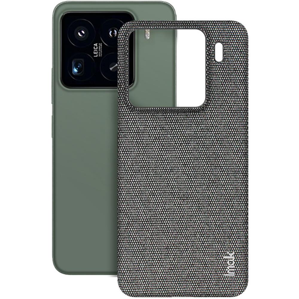 

IMAK Серія Ruiyi для Xiaomi 15 Pro Чохол Класична Текстура Тканини Шкіра+PC Чохол для Телефону Dark Grey