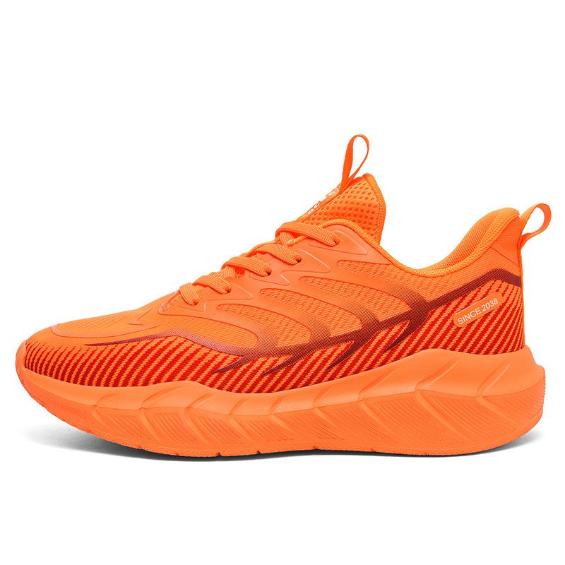 Autumn and Winter Running Shoes Multi-colored Soft-soled High-elastic Breathable Shock-absorbing Marathon Running Shoes Men's Sports Trendy Shoes