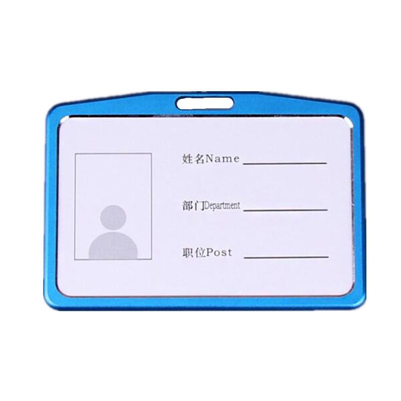 1 Set Aluminum Alloy Card Holder with ABS Retractable Badge Reel Pull ID Card Badge Holder Nurse Badge Lanyards School Supplies