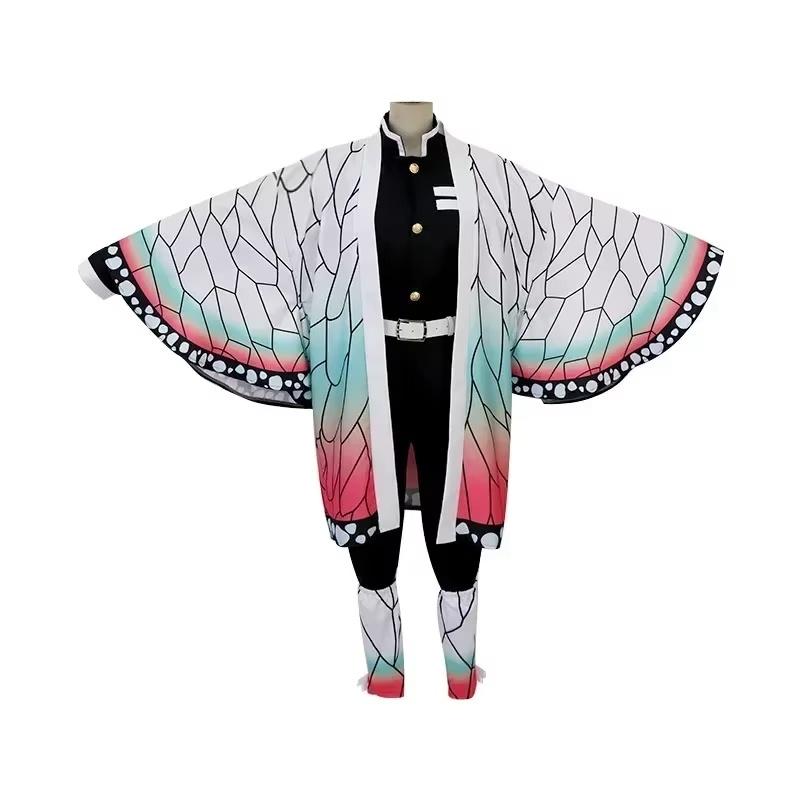 Kochou Shinobu Cosplay Costume Anime Demon Slayer Full Set Uniform With Wig Butterfly Hairpin For Adult Children Halloween Party