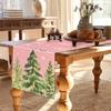 Simple Christmas Linen Table Runners, Pink Table Runner, Dining Table Decoration, Household Party, Holiday Decoration