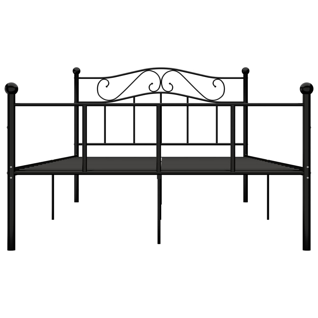 Black Metal Bed Frame 120 x 200 cm