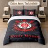 Custom Bedding Set FC St. Pauli Pattern, Print Name Text 1 Duvet Cover Plus 2 Pillowcases Home Textile
