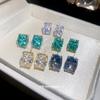 Crystal Square Earrings Elegant Daily Ear Jewelry Wholesale