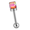 Rectangular Tongue Barbell Ornament for Fashionable Individuals Seek Unique Styles In Sturdy Stainless Steel Materials