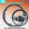 Customized Fit Carbon Fiber Leather Car Steering Wheel Cover For Ford Mustang 2015-2020 Acura TSX Suede OEM Car Accessories