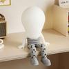 Glow-in-the-Dark Glowing Bulb Figurine Plastic Mini Bulb Statue  Father'S Day