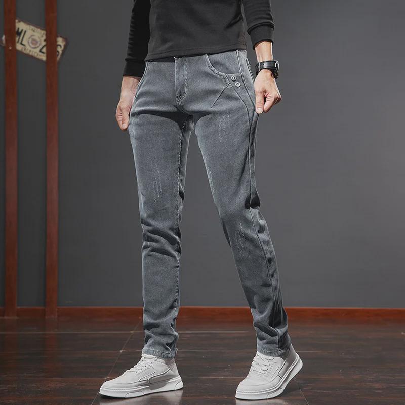 Jungen Plüsch Elastische Flanell Jeans: Bequeme, Temperaturregulierende, Schlanke, Gerade Hosen für Frühling und Herbst