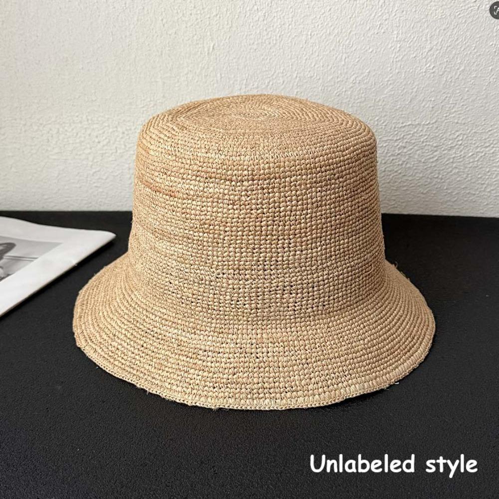Fisherman Hat Sunscreen Straw Hat Raffia Grass Bucket Hat French Beach Hats Daily Wear 02