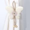 1 Pair of Magnetic Butterfly Flower Drapery Holders with Adjustable Length for Home Decors Curtain Tiebacks Straps Tie