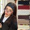 Retro Boho Dot Women's Hairband Stretchy Wide Headband Korean Fashion for Yoga Sports Dating - Stylish Hair Accessories