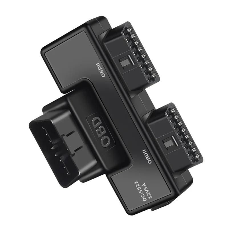 OBD2 One Divided Into Two Adapter Wire Auto Truck OBD Expansion Cable Connector Adapter Cable with DC5521 Interface