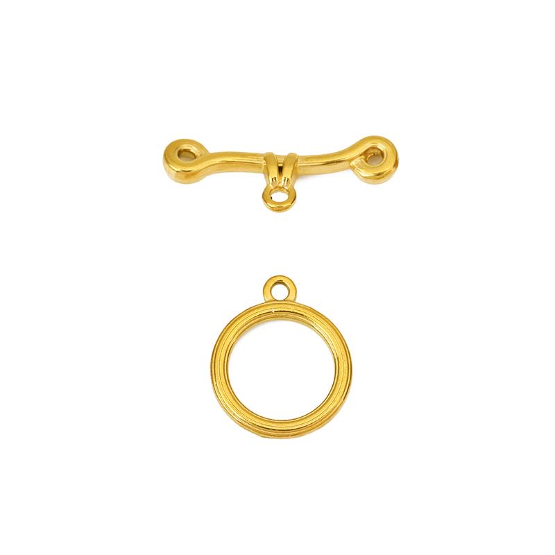 5sets Stainless Steel Toggle OT Clasps Necklace Hooks PVD Never Fade End Connectors For Bracelet Diy Jewelry Making Accessories