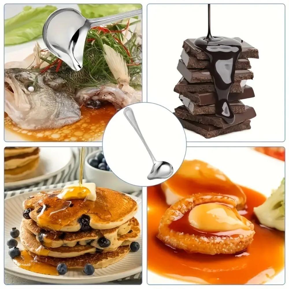 Reusable Effortless Soup Stainless Steel Soup Spoon Kitchen Gadgets Accessories Oil Spoon  Home