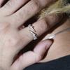 Adjustable Lightning Zircon Ring, Stainless Steel Punk Jewelry For Women Men, Comfort Fit Daily Wear Gift Idea