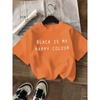Letter Print T-shirt, Short Sleeve Crew Neck Casual Top for Summer & Spring, Women's Clothing
