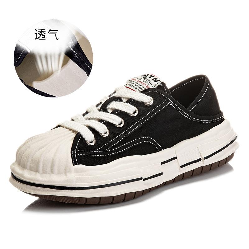 

Ботинки Shell head с растворенным дном из парусины белые женские летние новые туфли 2025 года женские универсальные двухслойные туфли с плоским дном модные женские 40 чёрный