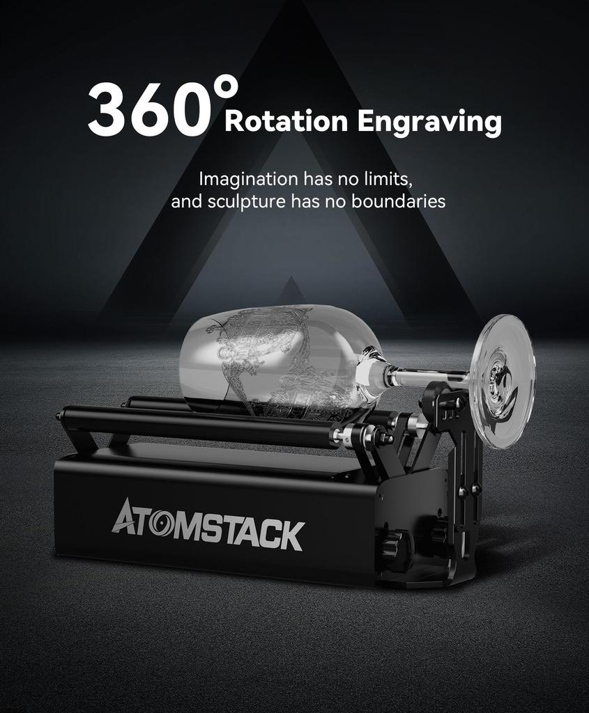 Lasergravierer Drehzylinder AtomStack R3 PRO Zylindrisches Gravurzubehör