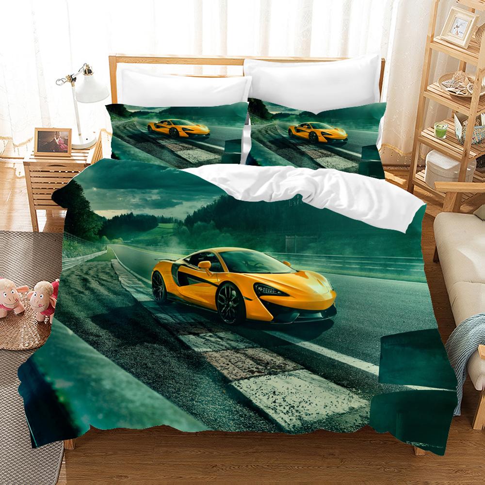 

Deluxe 3D Quilts Bedding Collection Extreme Sports Racing Queen Double Full Single Down Comforter Cover Pillowcase Adult Bedding EU single(135x200cm)