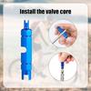 Valve Core Repair Kit for Presta, 4 Valve Cores 4 Valve Core Caps 4 Nuts 2 Plastic Caps 2 Converters and 2 Plastic & Alloy Valve Stem Dismantle