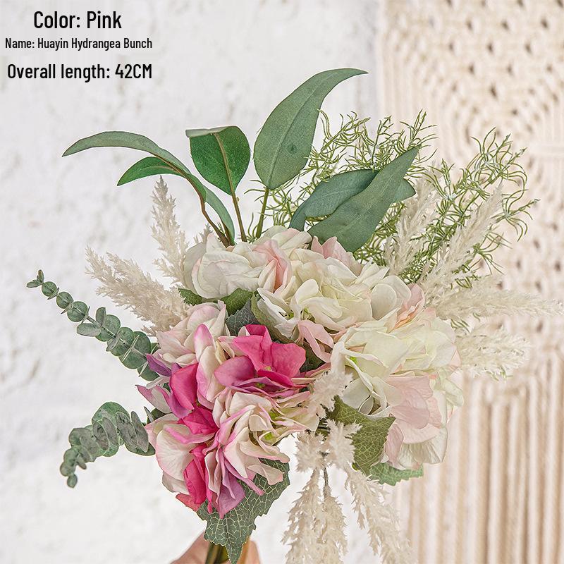 Simulated Floral Sound Embroidery Ball Bouquet - INS Style Home & Wedding Décor MW99554