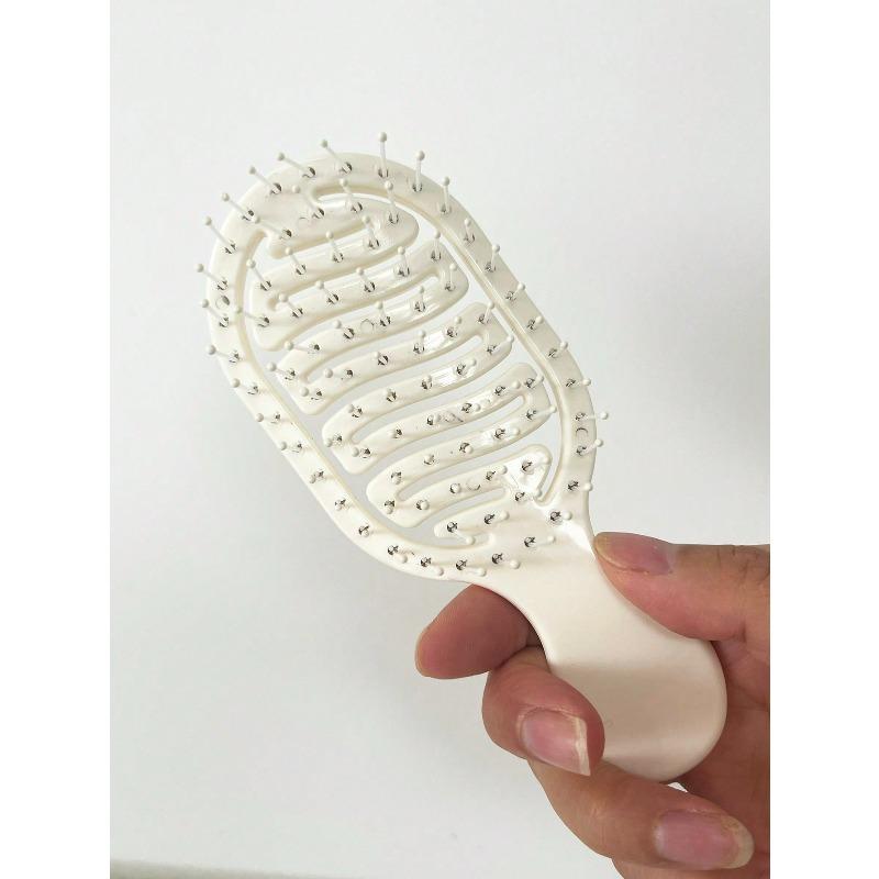 1pc Mini Hollow Portable Styling Comb, Hair Brush, Comb, Hair Tools For Barber Salon Hair Accessories Brushes, Edge Brush Hair Comb