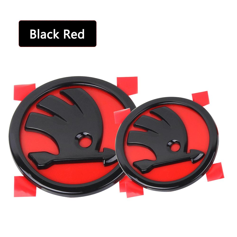 ABS 80mm 90mm Car Front Head Hood Rear Trunk Classic model For Skoda Octavia Superb MK2 Fabia Rapid Roomster Badge Emblem Sticke