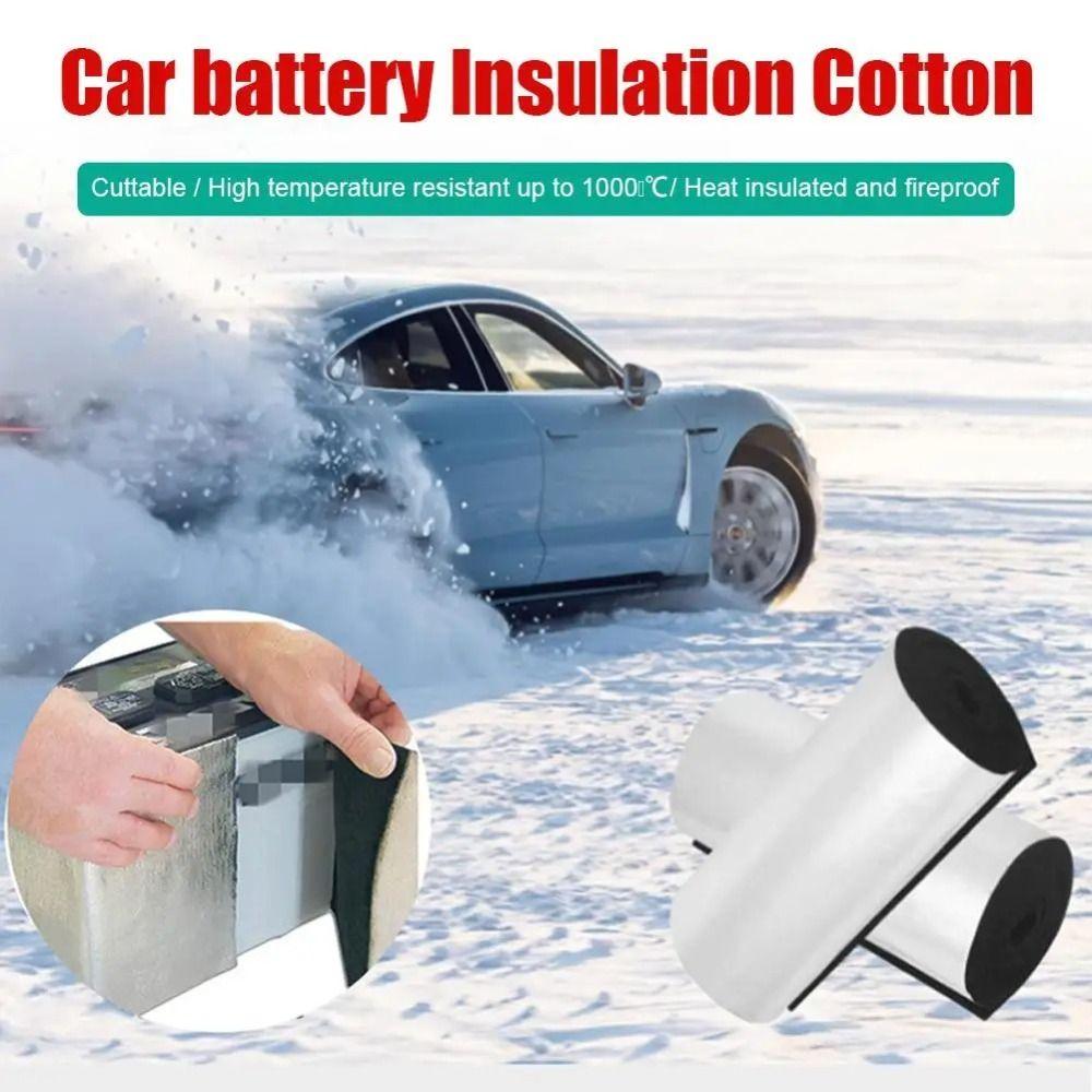 Professional Aluminum Foil Car Battery Insulation Kit Fireproof Thermal Protection Battery Cover Heat Shield Battery Wrap RV