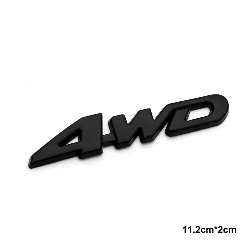 3D Metal 4WD V6 Decorative Sticker For Toyota Highlander Trunk Modification And Refurbishment Accessories J33