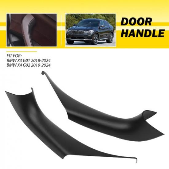 

2x Inner Door Handle Pull Cover Black For BMW X3 G01 2018-2024/X4 G02 -24 EA