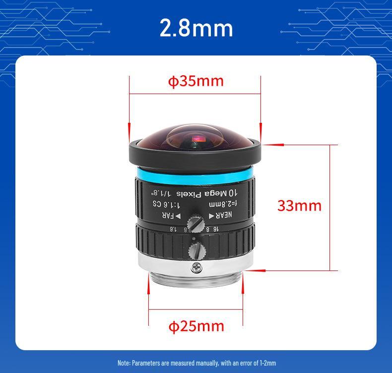 SHL 5MP HD Industrielt Kameraobjektiv MF Serie, Fast Brændvidde 2,8-75MM, Sensorstørrelse 2/3"