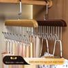 Multifunctional Wooden Hanger & Storage Rack for Clothes, Underwear & Ties