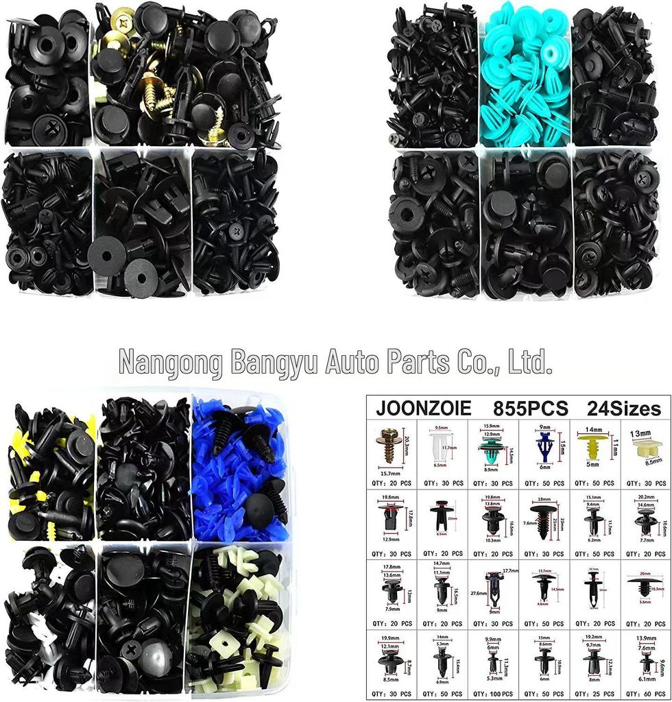 900PCS Car Body Metal Snap Fasteners Kit