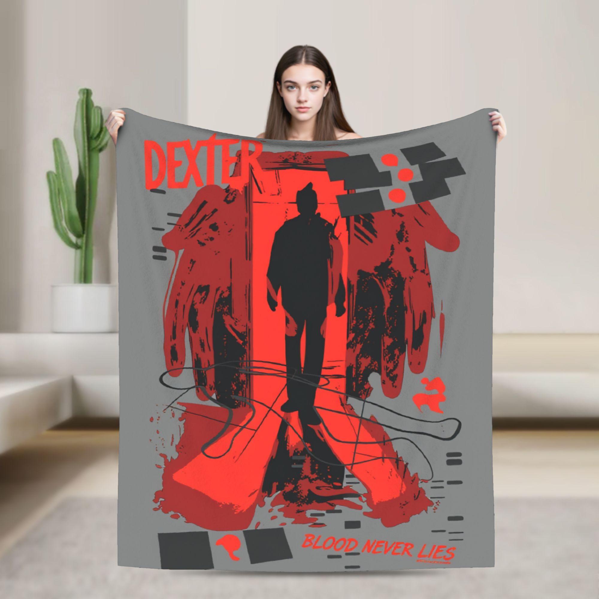 D-dexters M-morgang Blood Never Lies Blankets Quality Warm Soft Throw Blanket Airplane Travel Couch Chair Sofa Bed Bedspread 75X95CM