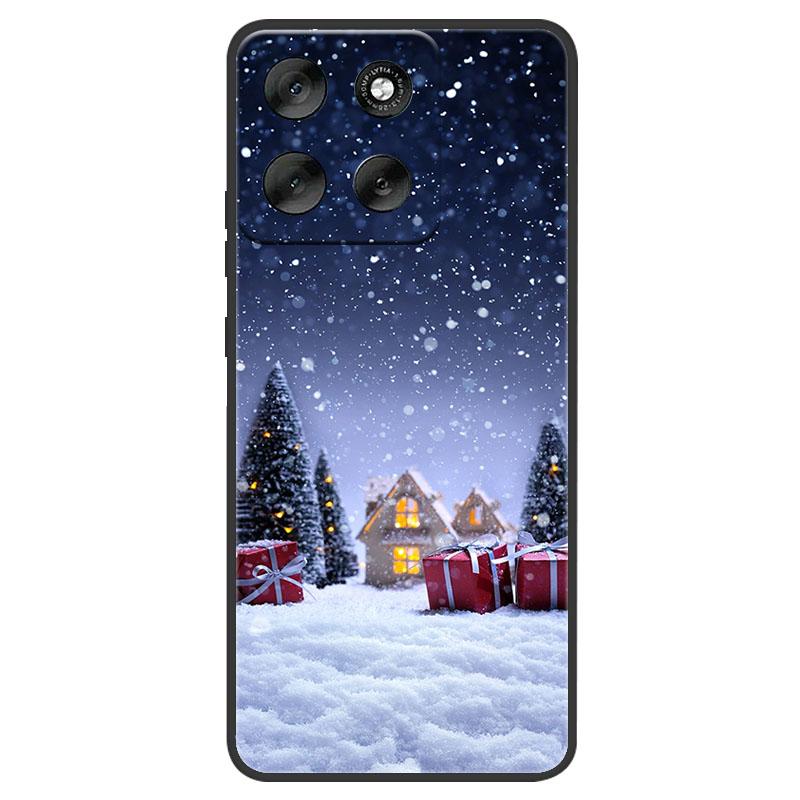 Christmas Painted Phone Case For Motorola Moto Edge 60 50 Pro Ultra Neo G56 G66j G66y G06 G86 Power G15 Soft Silicone TPU Cover