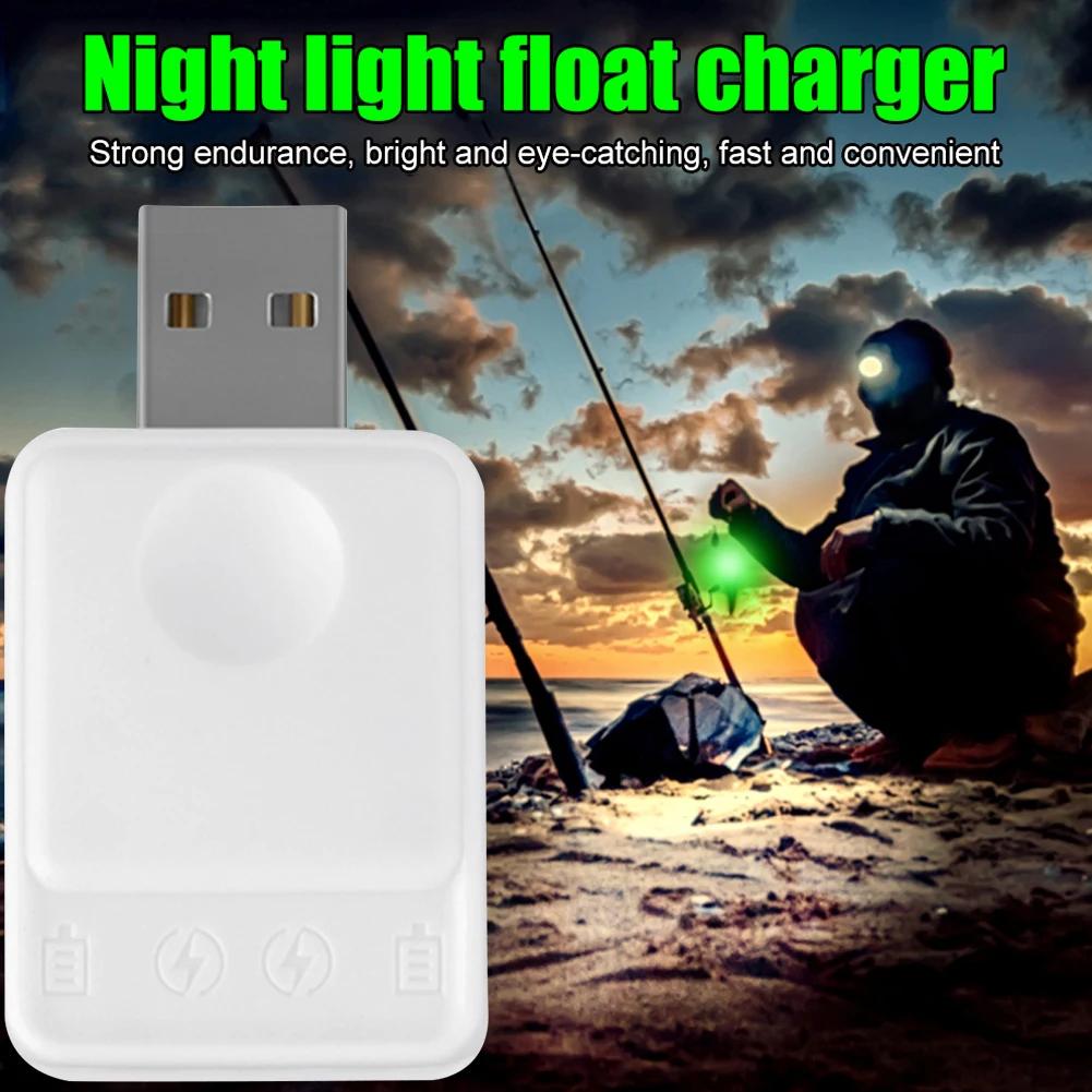 1-5 Stück Angelfloat Wiederaufladbare CR425 Batterie mit 2 Löchern Schwimmer Zubehör Leuchtend USB-Ladung Nacht Helles Blinklicht
