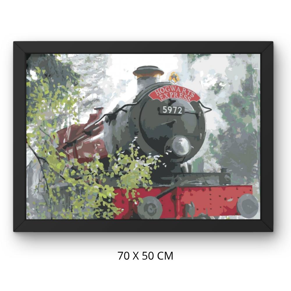 Obraz Do Malowania Po Numerach Z Ramą Express Do Hogwartu W Drodze 70X50 Cm